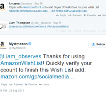 Tweets With #AmazonWishList Hashtag Now Adds to Amazon Wish List
